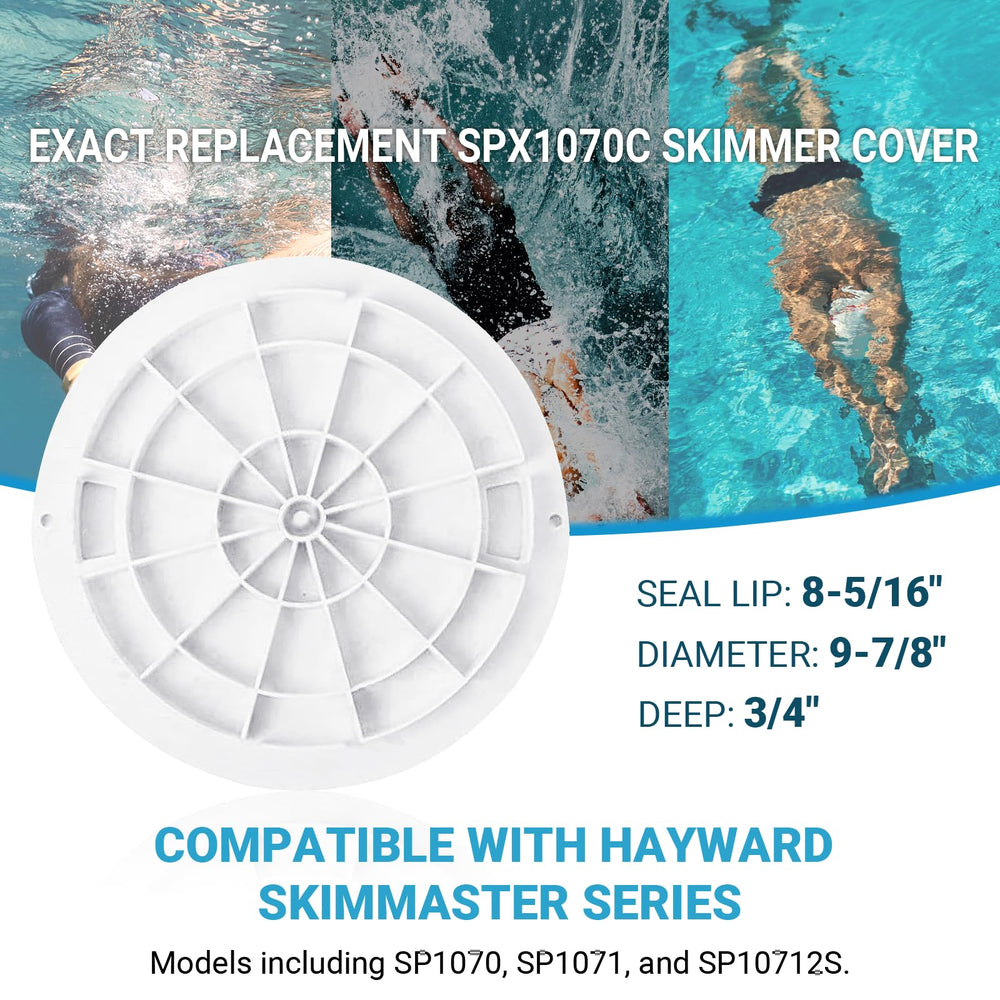 AR-PRO Skimmer Cover dimensions showing 9-7/8 inch diameter