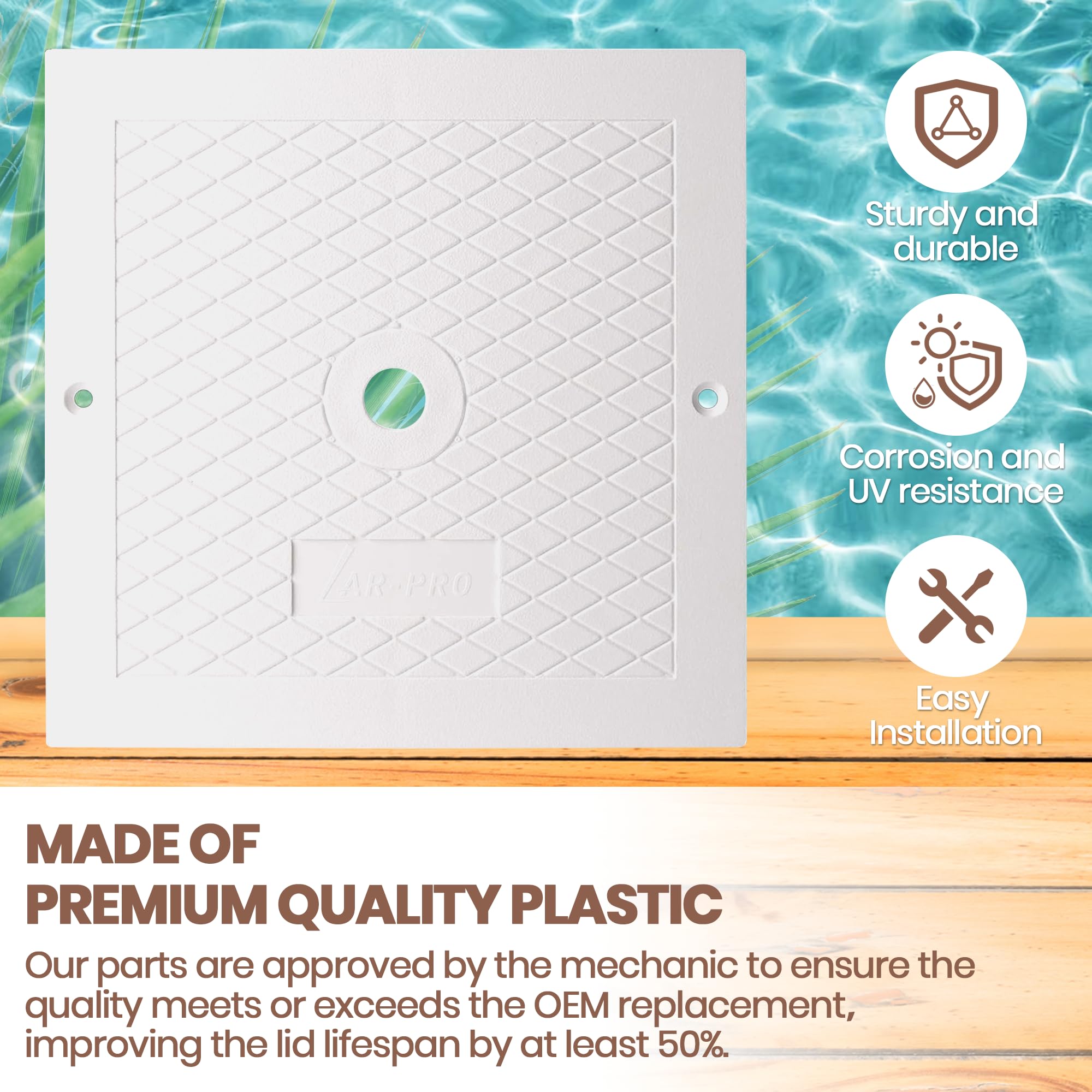 AR-PRO skimmer lid replacement in packaging