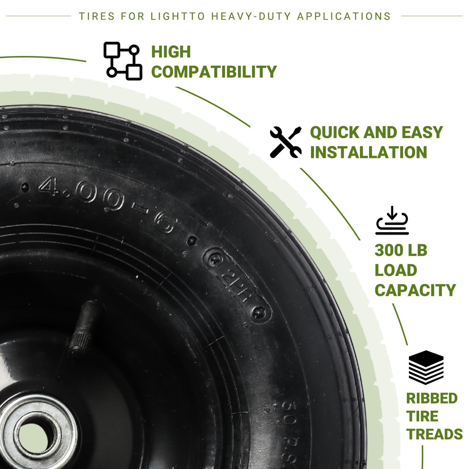 AR-PRO wheel assembly showing 5/8" bearings