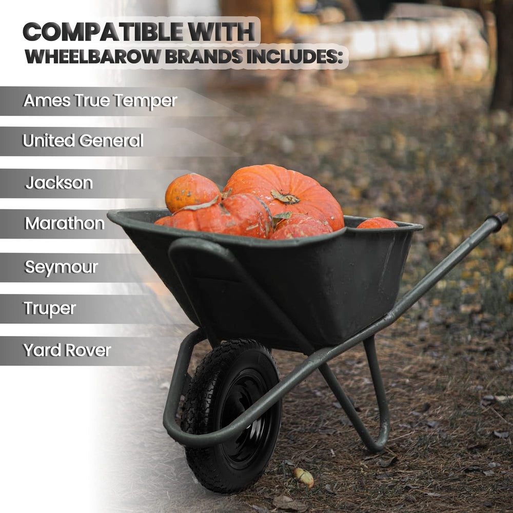 AR-PRO wheelbarrow tire packaging showing specifications