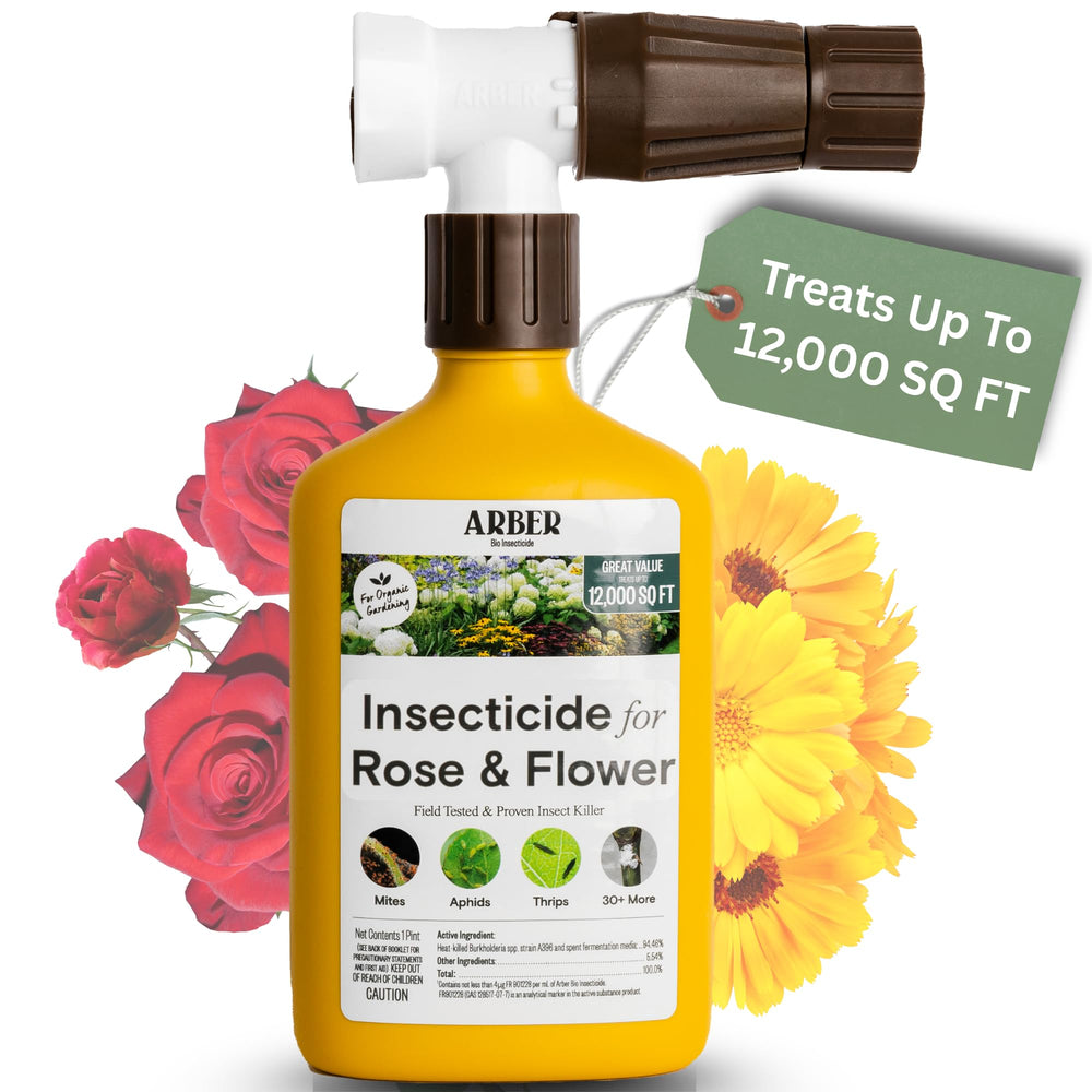 ARBER Organic Insecticide being used in a garden setting