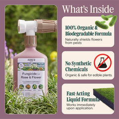 ARBER Organic Rose Fungicide in garden setting