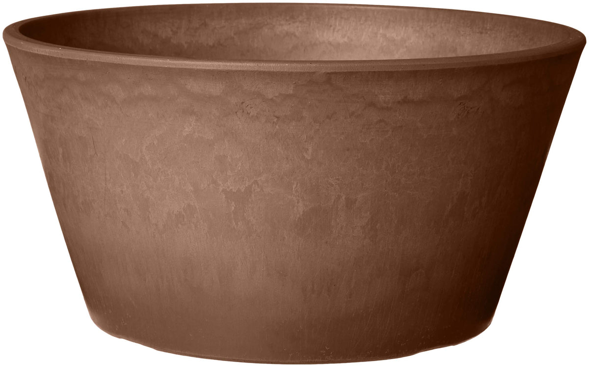 Arcadia Garden Products 10-inch Chocolate Bulb Pan front view