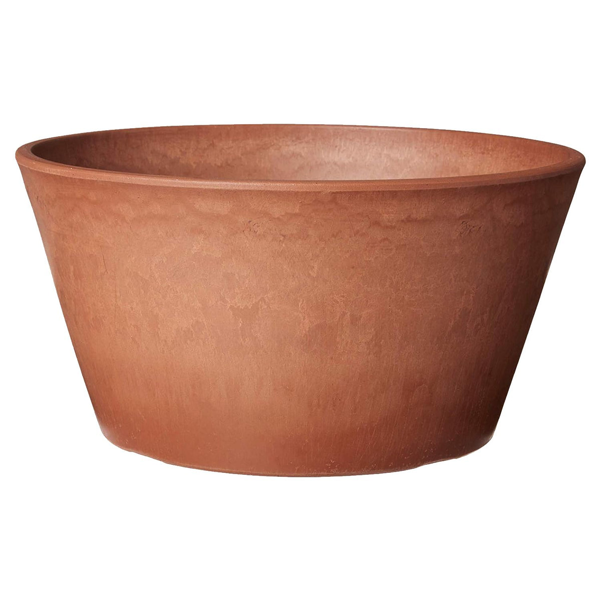 Arcadia Garden Products 10-inch Shallow Bulb Pan front view in terra cotta