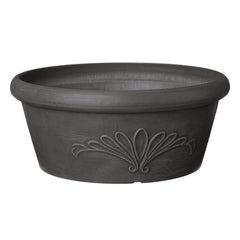Arcadia Garden Products 8-inch bulb pan dark charcoal front view