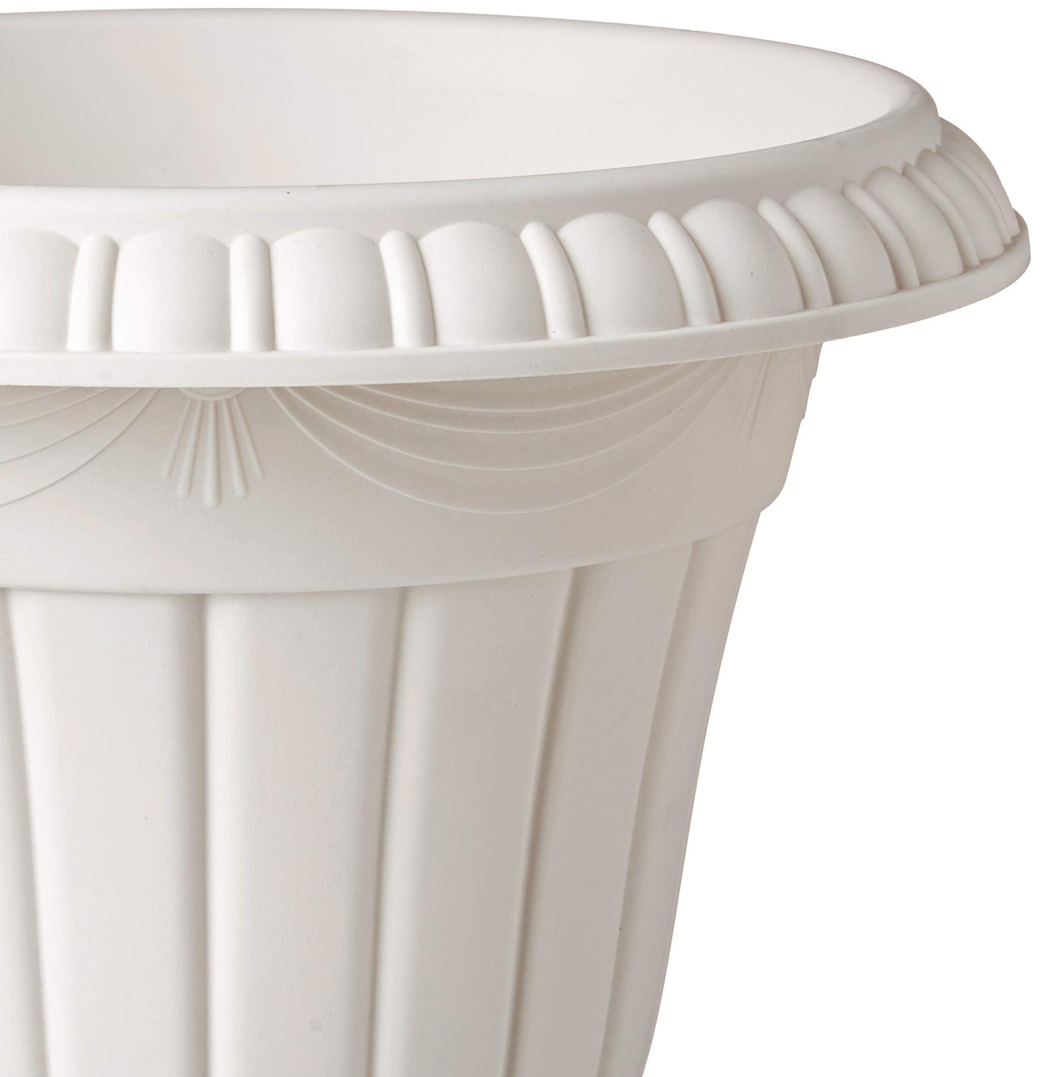 Arcadia Garden Products urn planter on a patio as a decoration