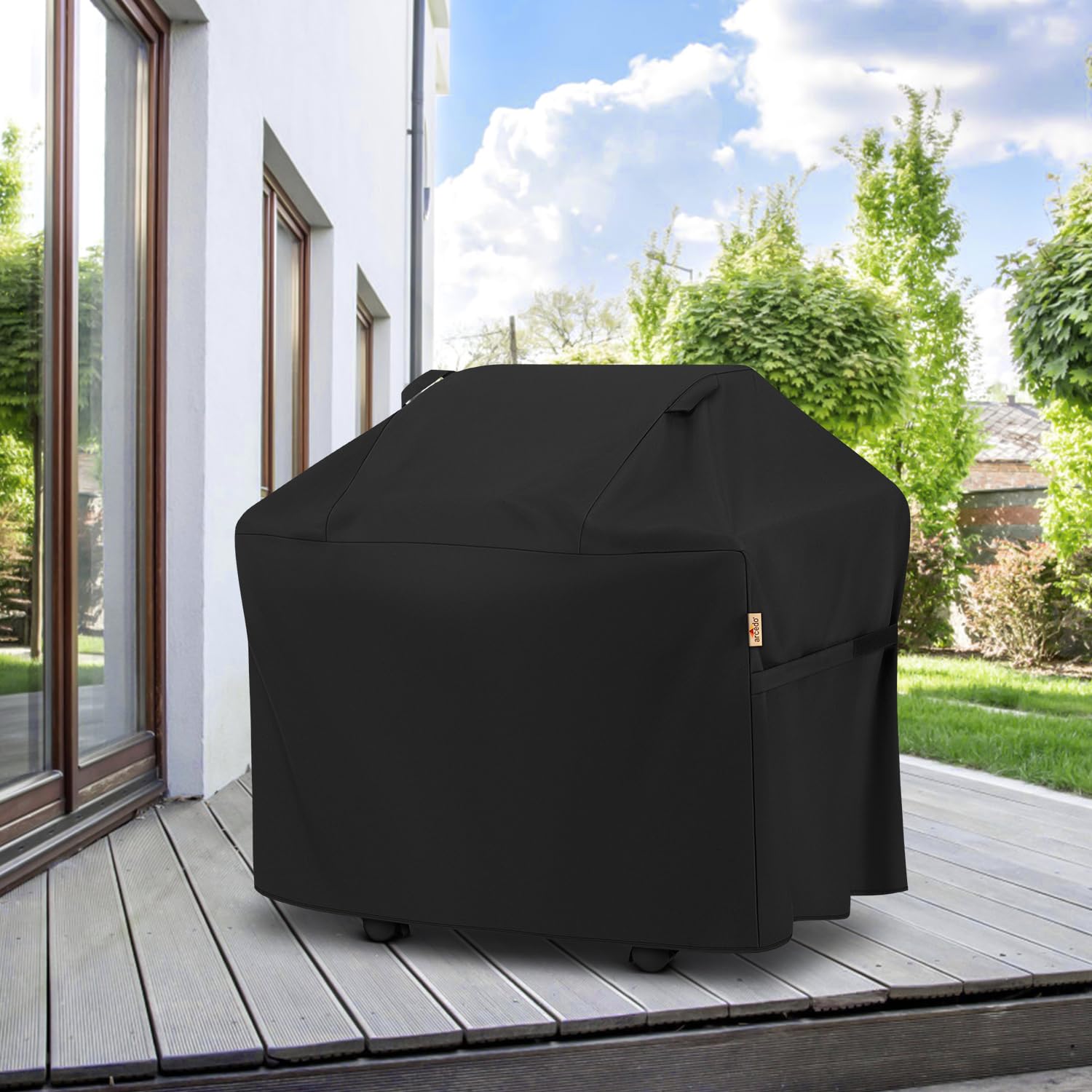 Arcedo BBQ Grill Cover packaging and details