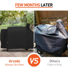 Arcedo Pellet Grill Cover on a Pit Boss Sportsman grill