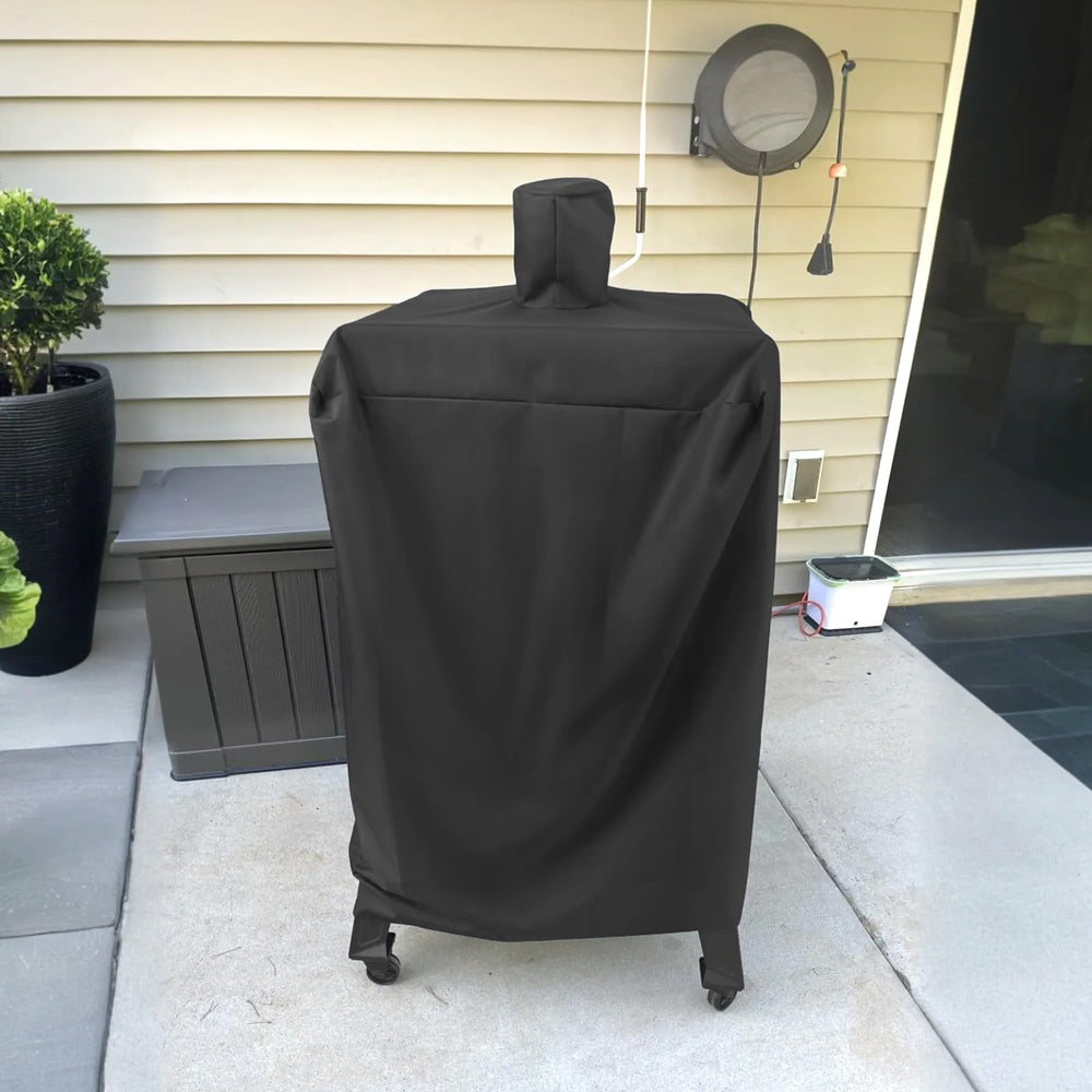 Arcedo Vertical Smoker Cover rolled up for storage
