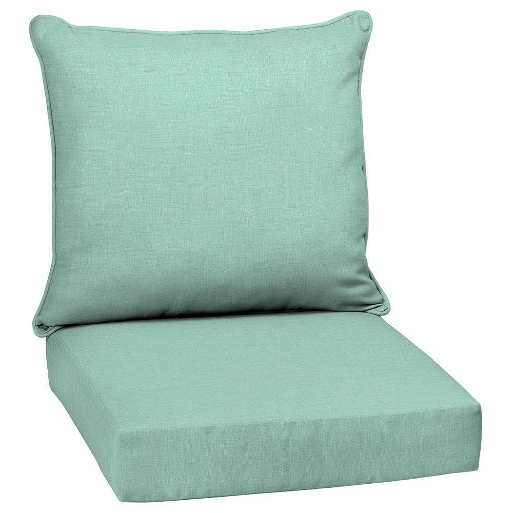 Arden Deep Seat Cushion Set Aqua front view