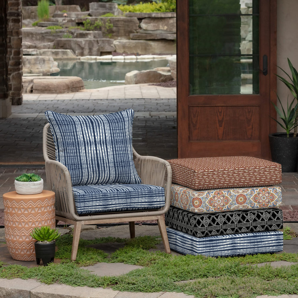 Arden Deep Seat Cushion Set in a sunny patio setting
