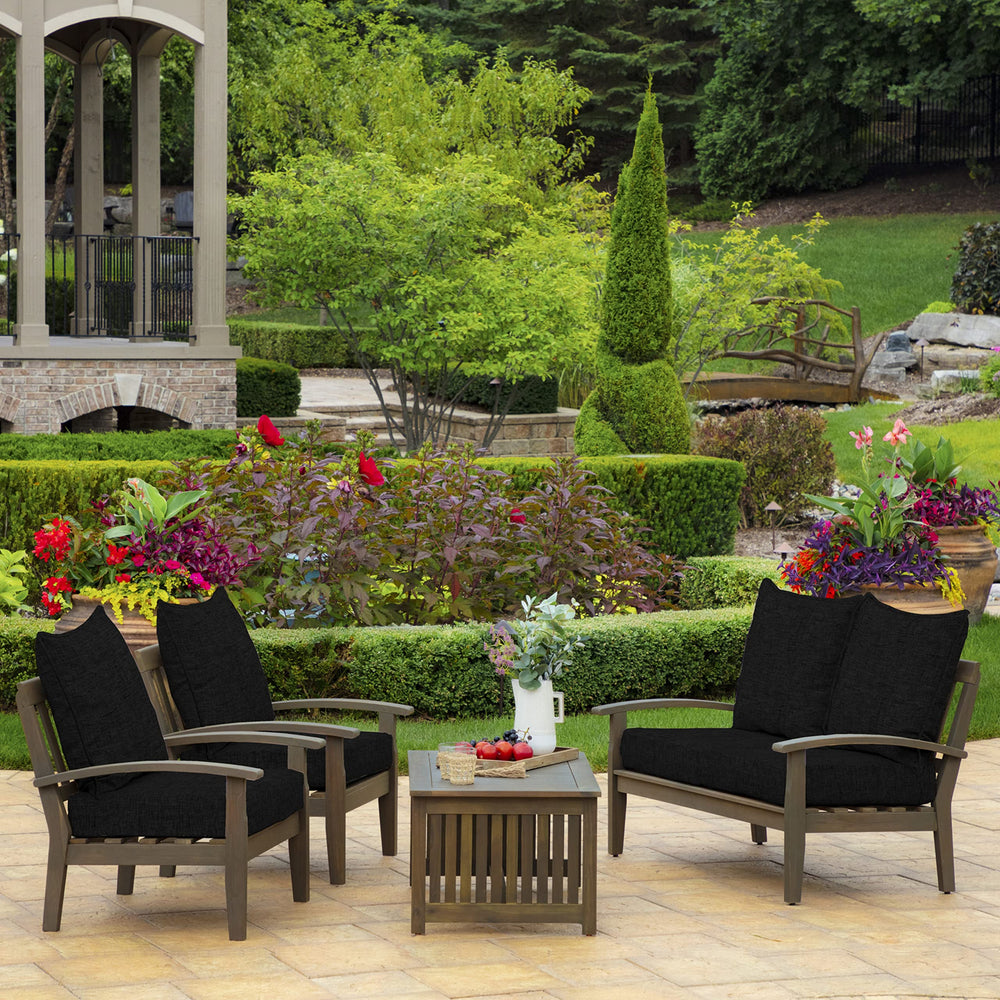 Arden Deep Seat Cushion with vibrant black colour