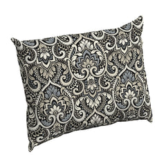 Arden Deep Seat Pillow Back Cushion front view in Black Damask