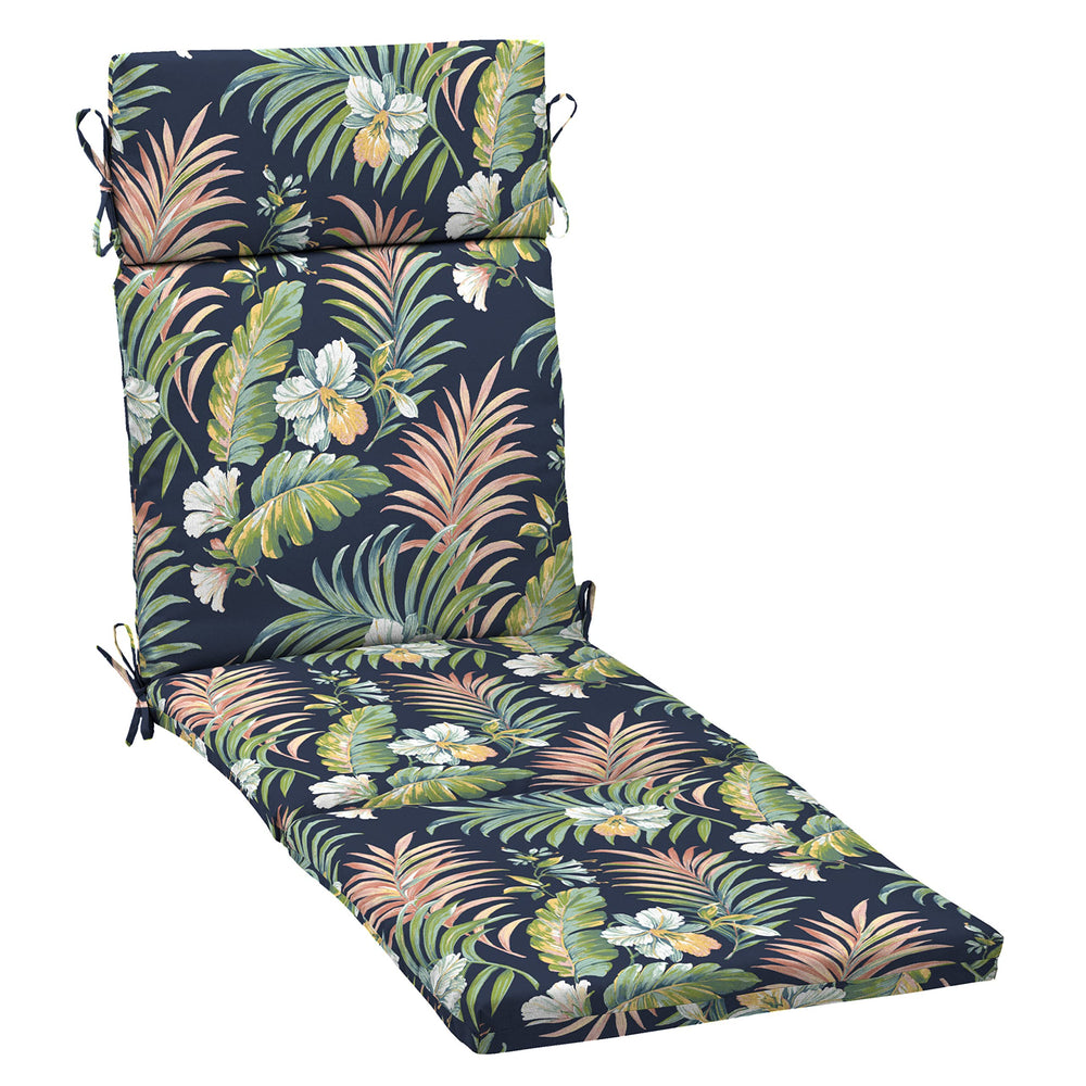 Arden Outdoor Chaise Cushion in Simone Tropical, front view