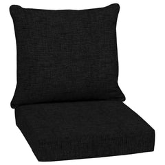 Arden Outdoor Deep Seat Cushion Set 24x24 Black front view