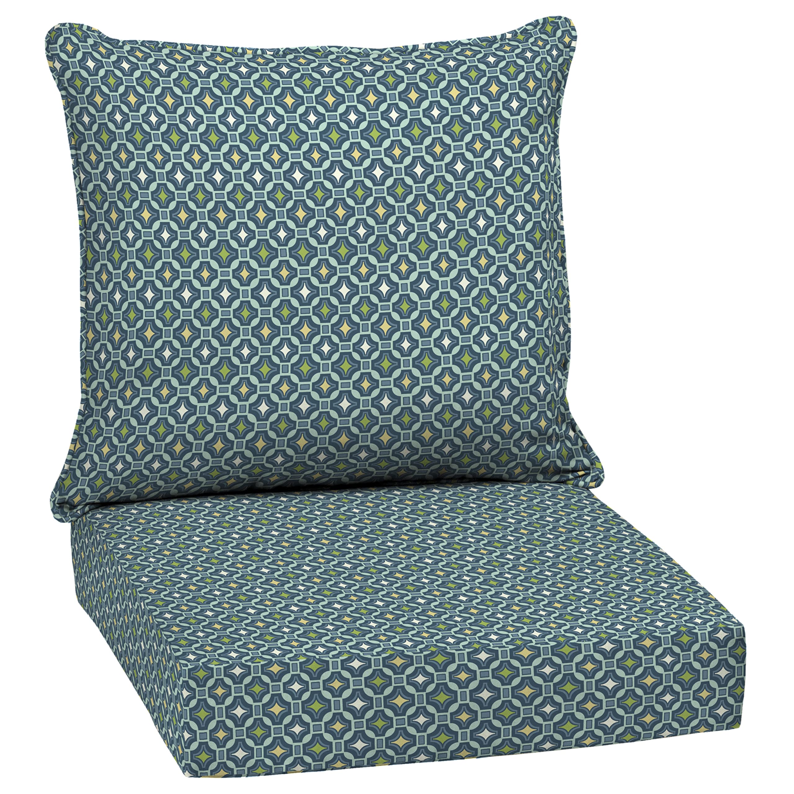 Arden Outdoor Deep Seat Cushion Set Alana Tile front view