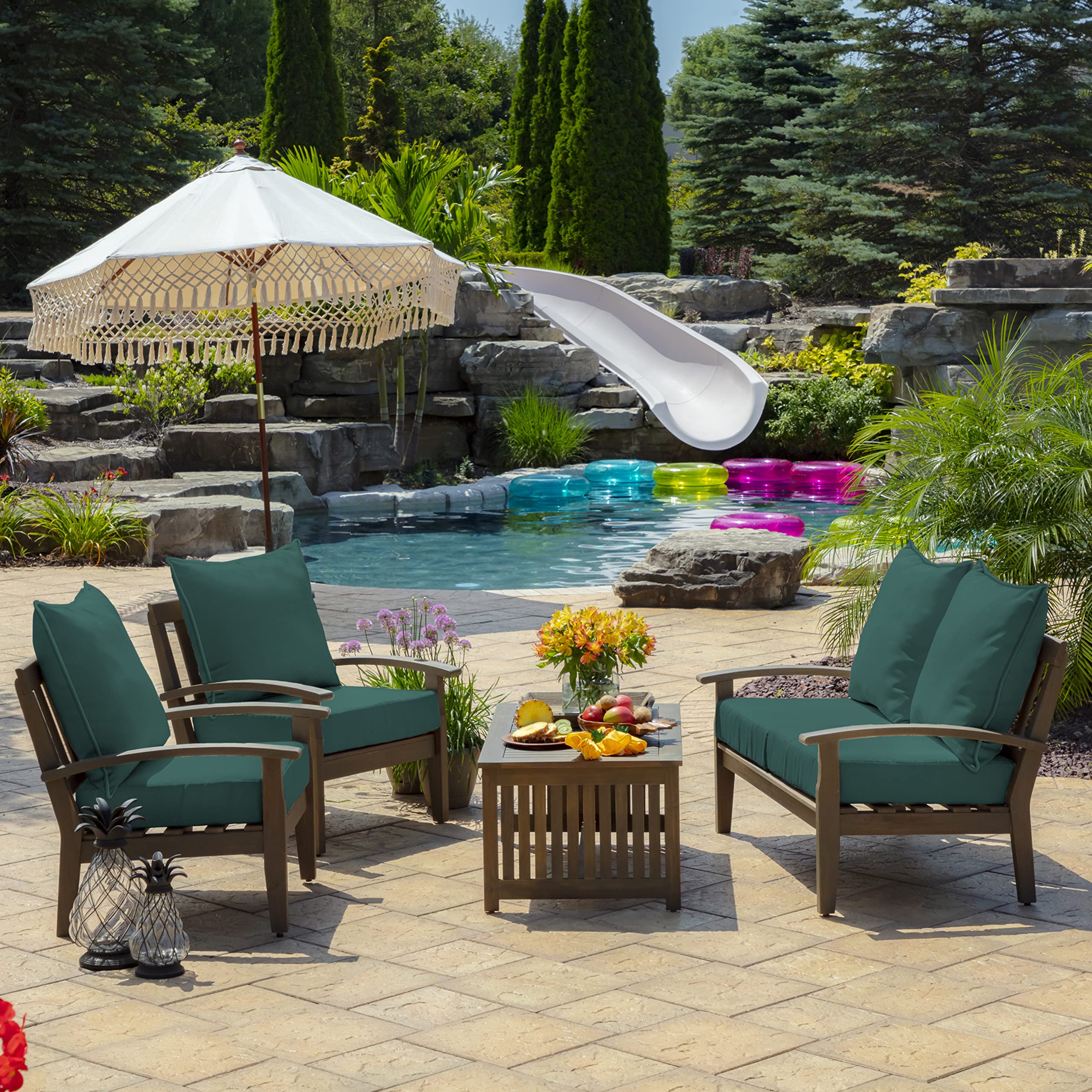 Arden Outdoor Deep Seat Cushion Set packed for shipping