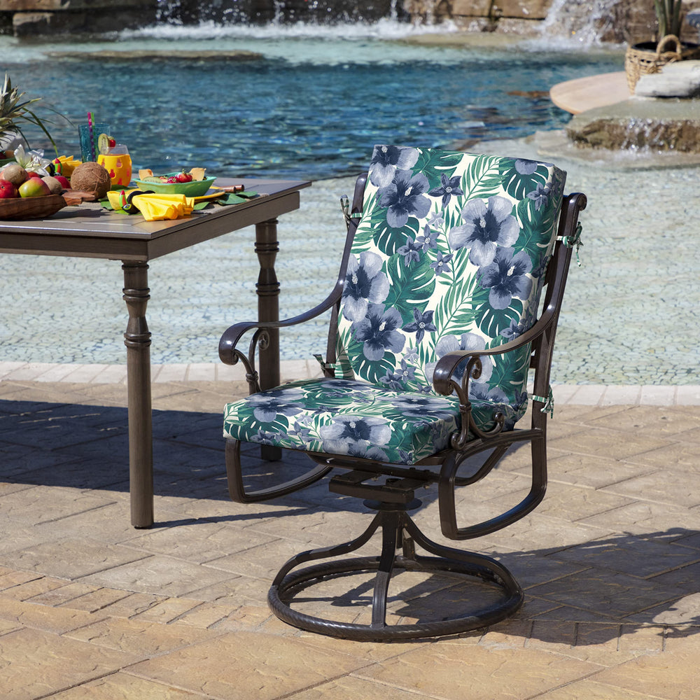 Arden Outdoor Dining Chair Cushion side view showing thickness