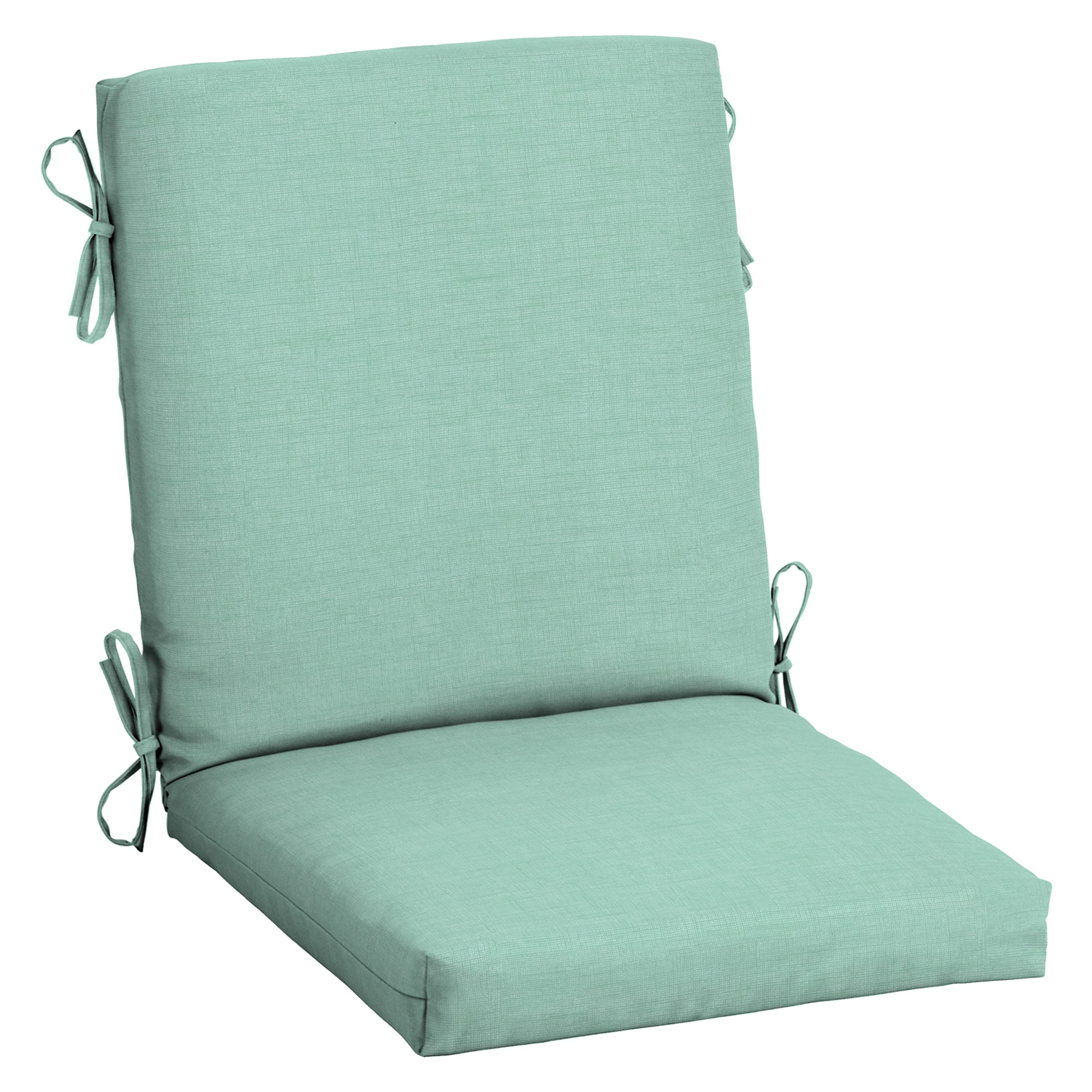 Arden Outdoor Midback Chair Cushion Aqua Leala front view