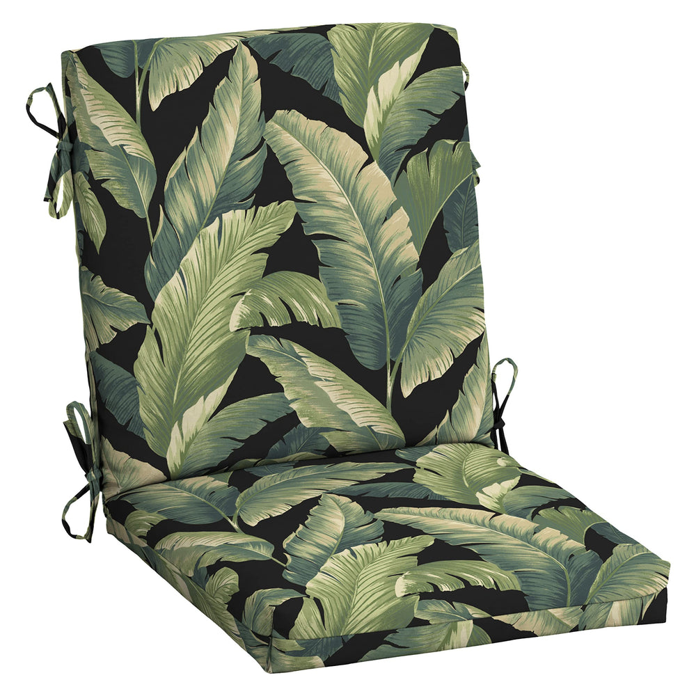 Arden Outdoor Midback Chair Cushion in Onyx Cebu, front view
