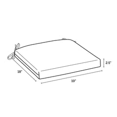 Arden Outdoor Seat Pad Cushion on a patio chair