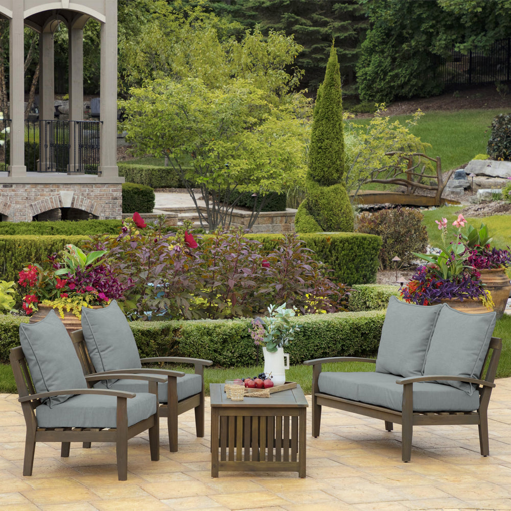 Arden Selections Deep Seat Cushion Set on patio furniture