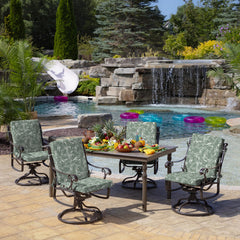 Arden Selections Midback Chair Cushion attached to a patio chair