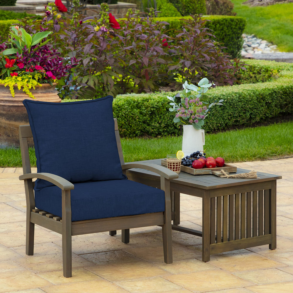 Arden Selections Outdoor Chair Cushion back view with ties
