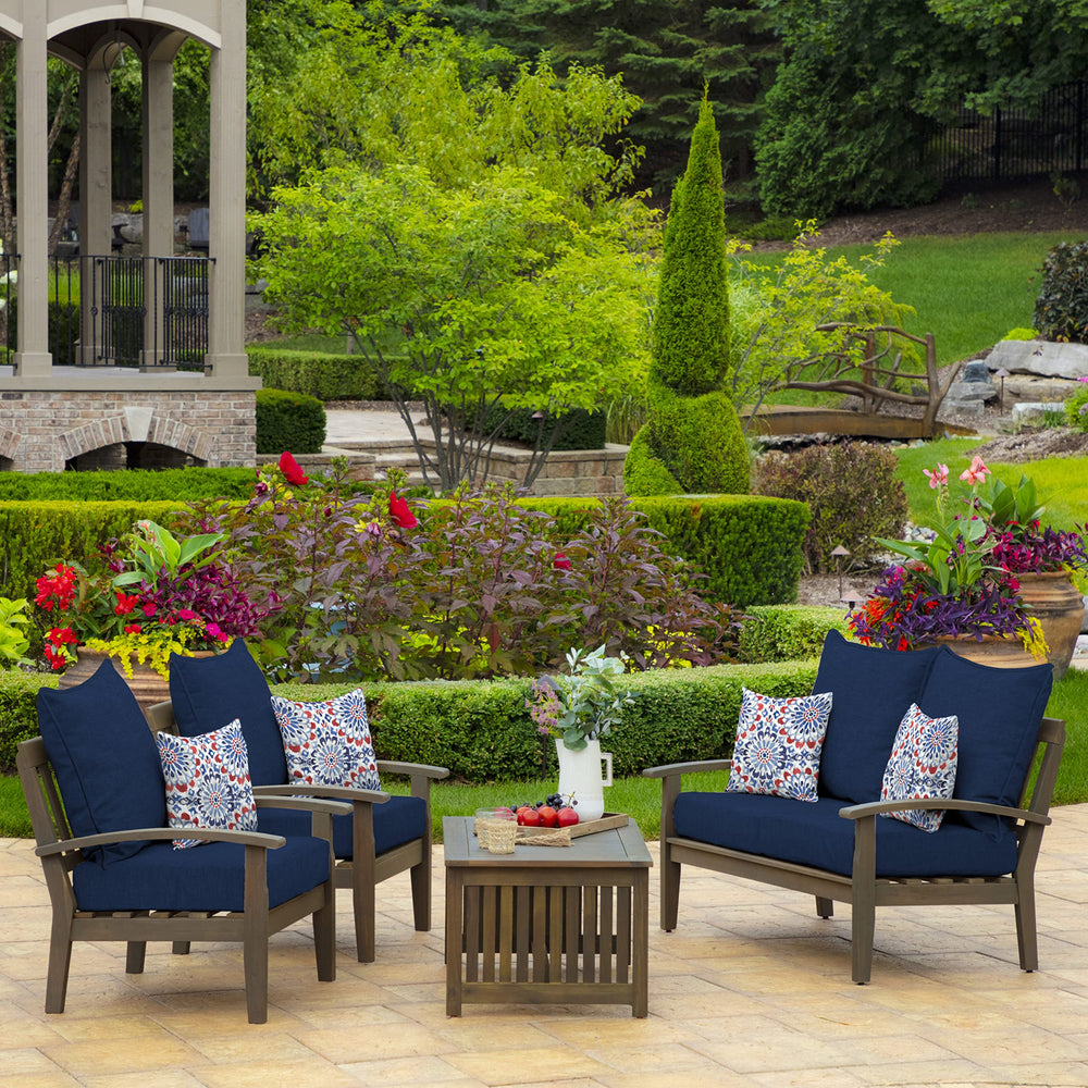 Arden Selections Outdoor Chair Cushion detailing on ties