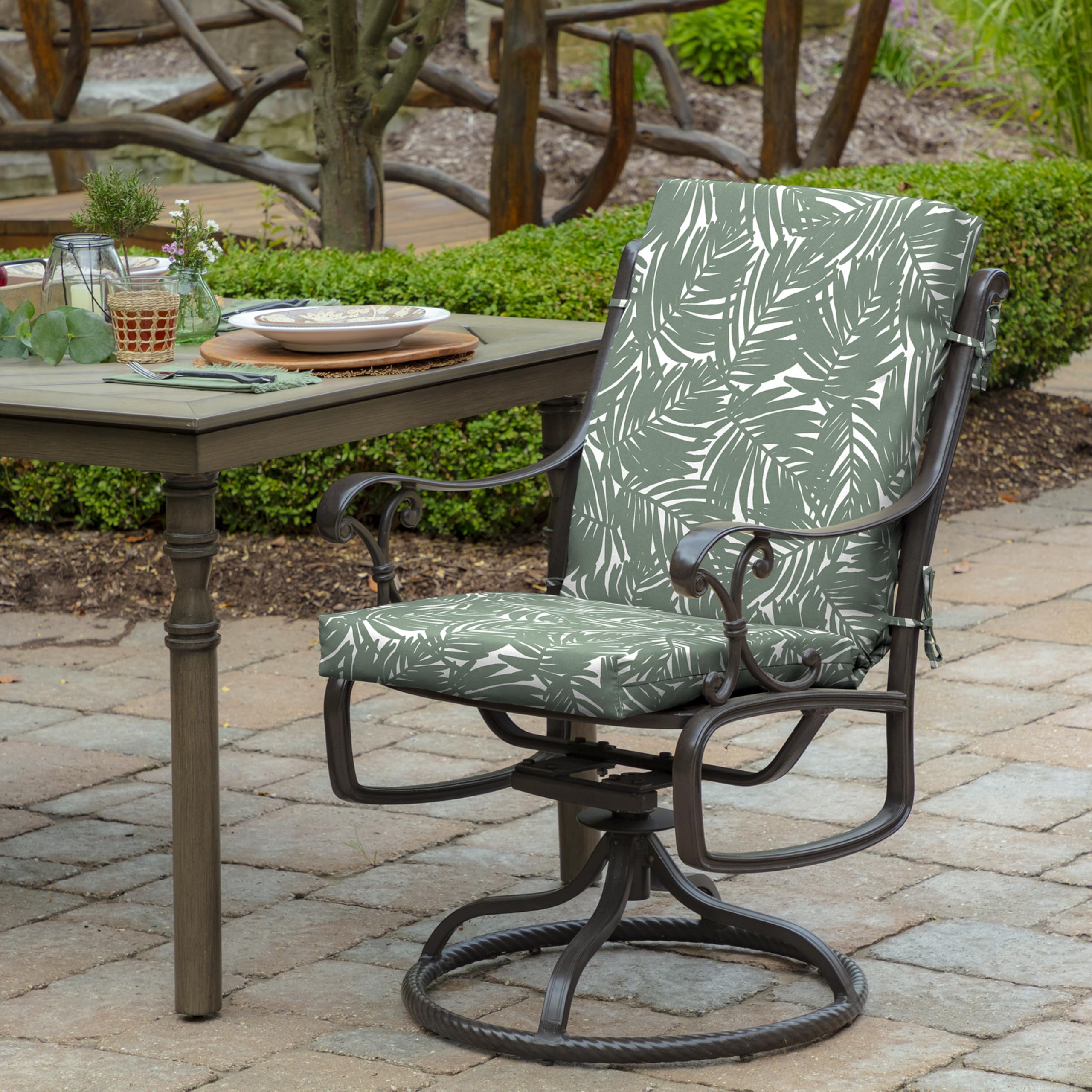 Arden Selections Outdoor Chair Cushion filled with recycled polyester fiber