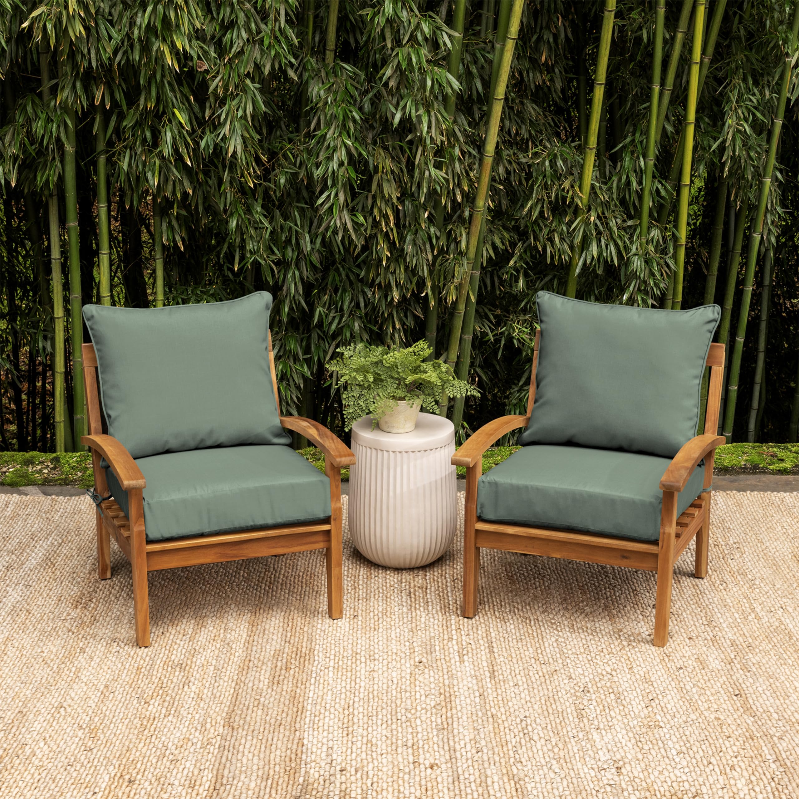 Arden Selections Outdoor Deep Seat Cushion Set close-up of fabric