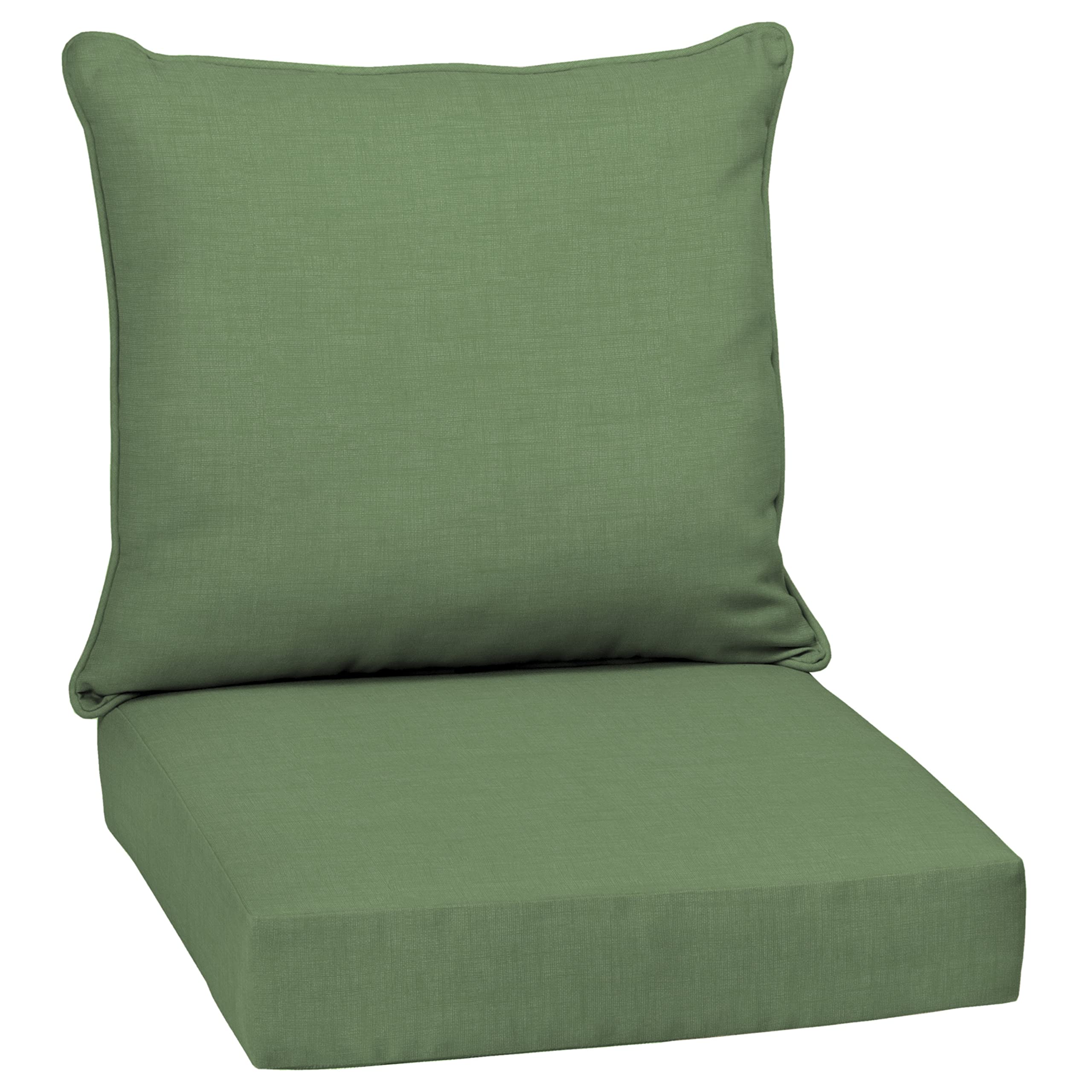 Arden Selections Outdoor Deep Seat Cushion Set in Moss Green, front view