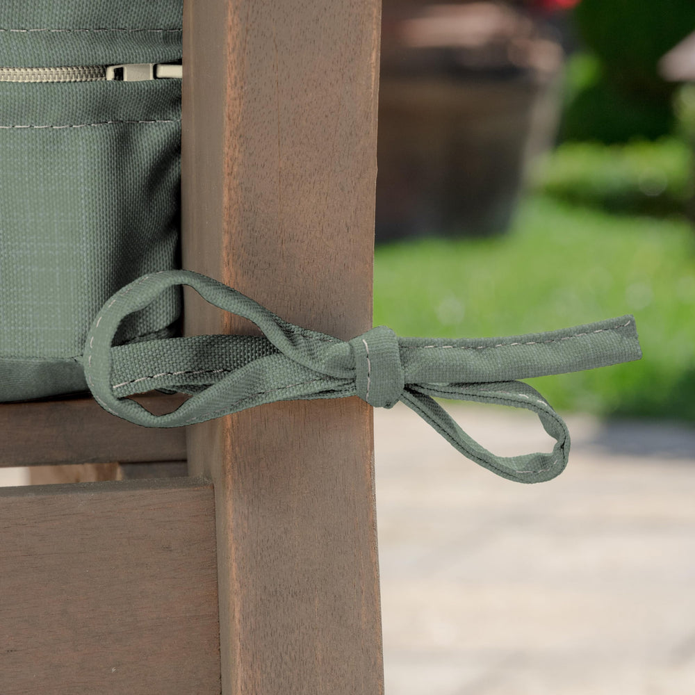 Arden Selections Outdoor Deep Seat Cushion Set with vibrant sage green texture