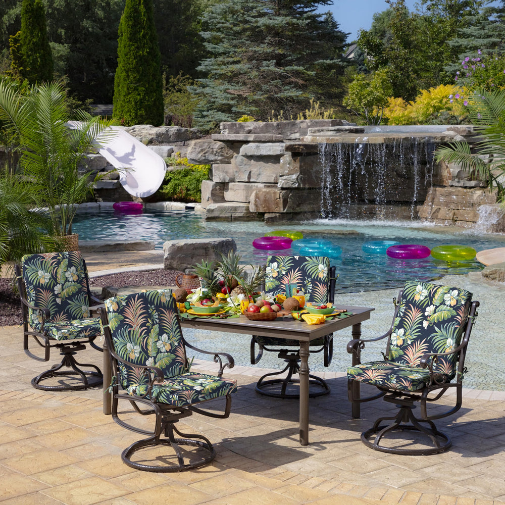 Arden Selections Outdoor Midback Chair Cushion back view