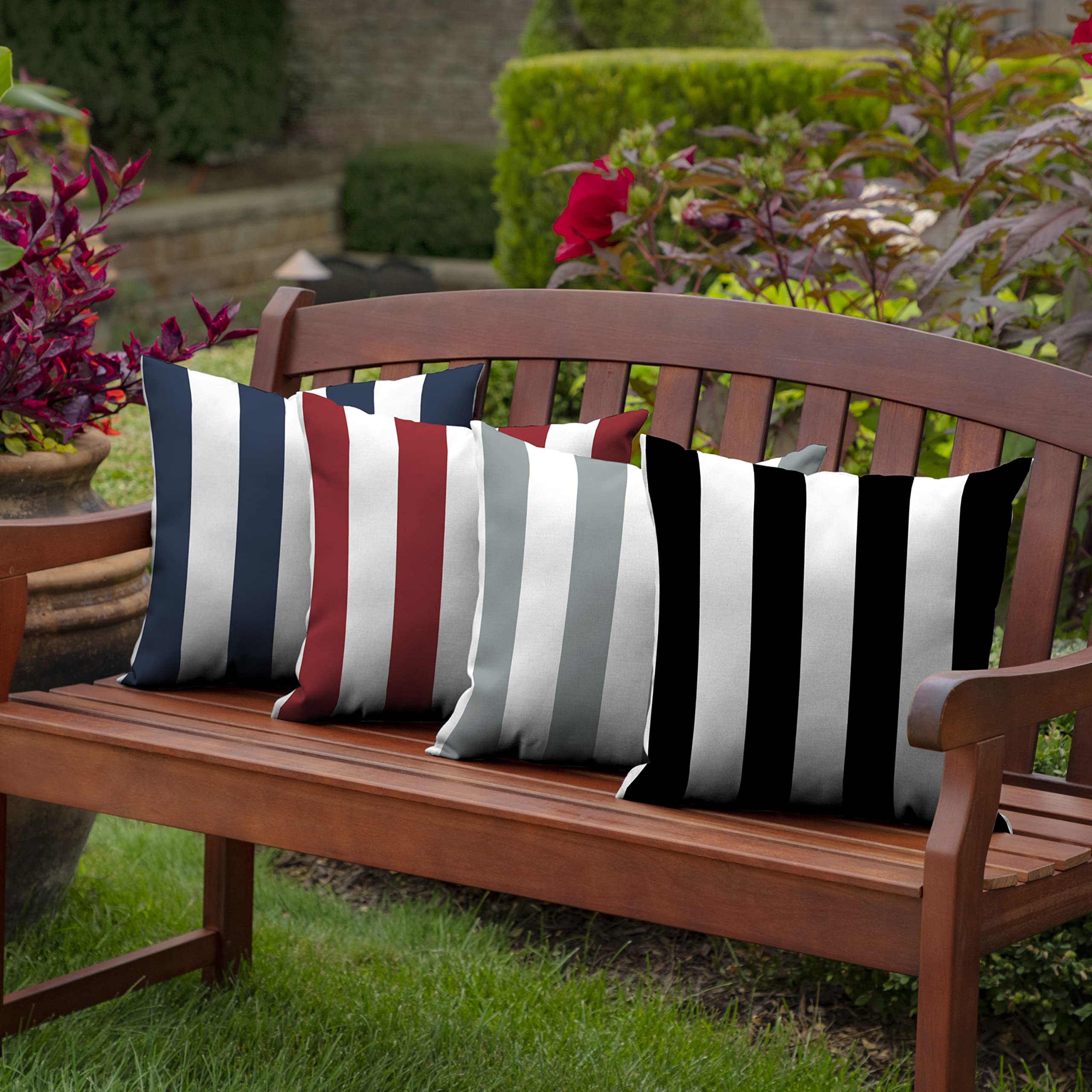 Arden Selections Outdoor Toss Pillow 16x16 with other decorative cushions
