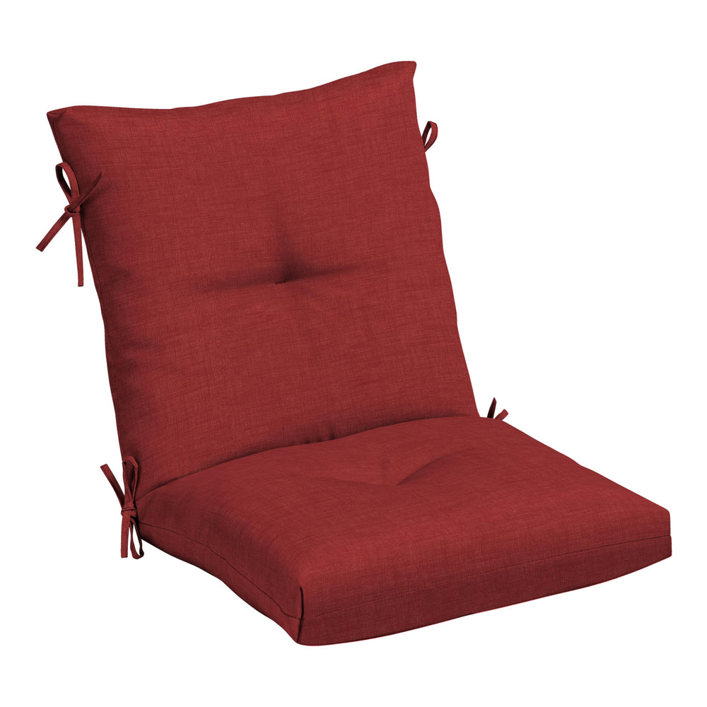 Arden Selections Outdoor Tufted Dining Chair Cushion Ruby Red front view