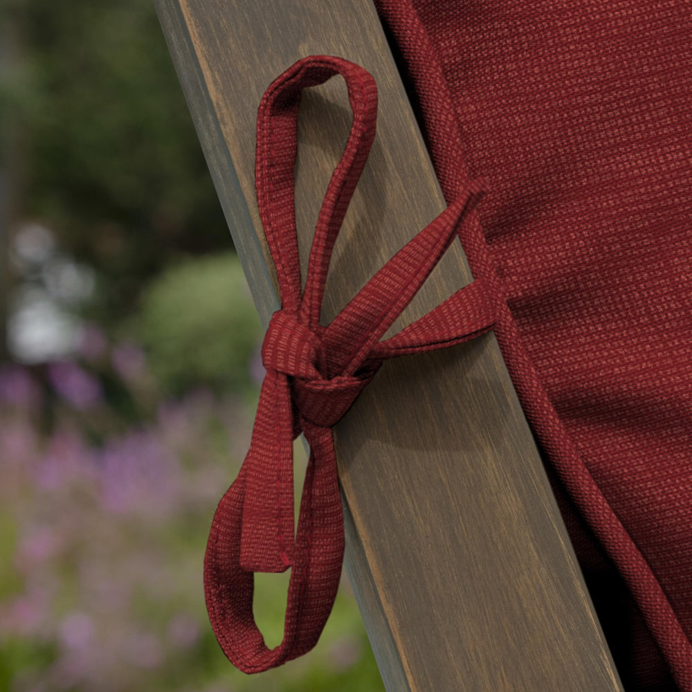 Arden Selections Outdoor Tufted Dining Chair Cushion Ruby Red packaging