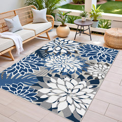 Arenarug Outdoor Rug 3x5 rolled out on patio