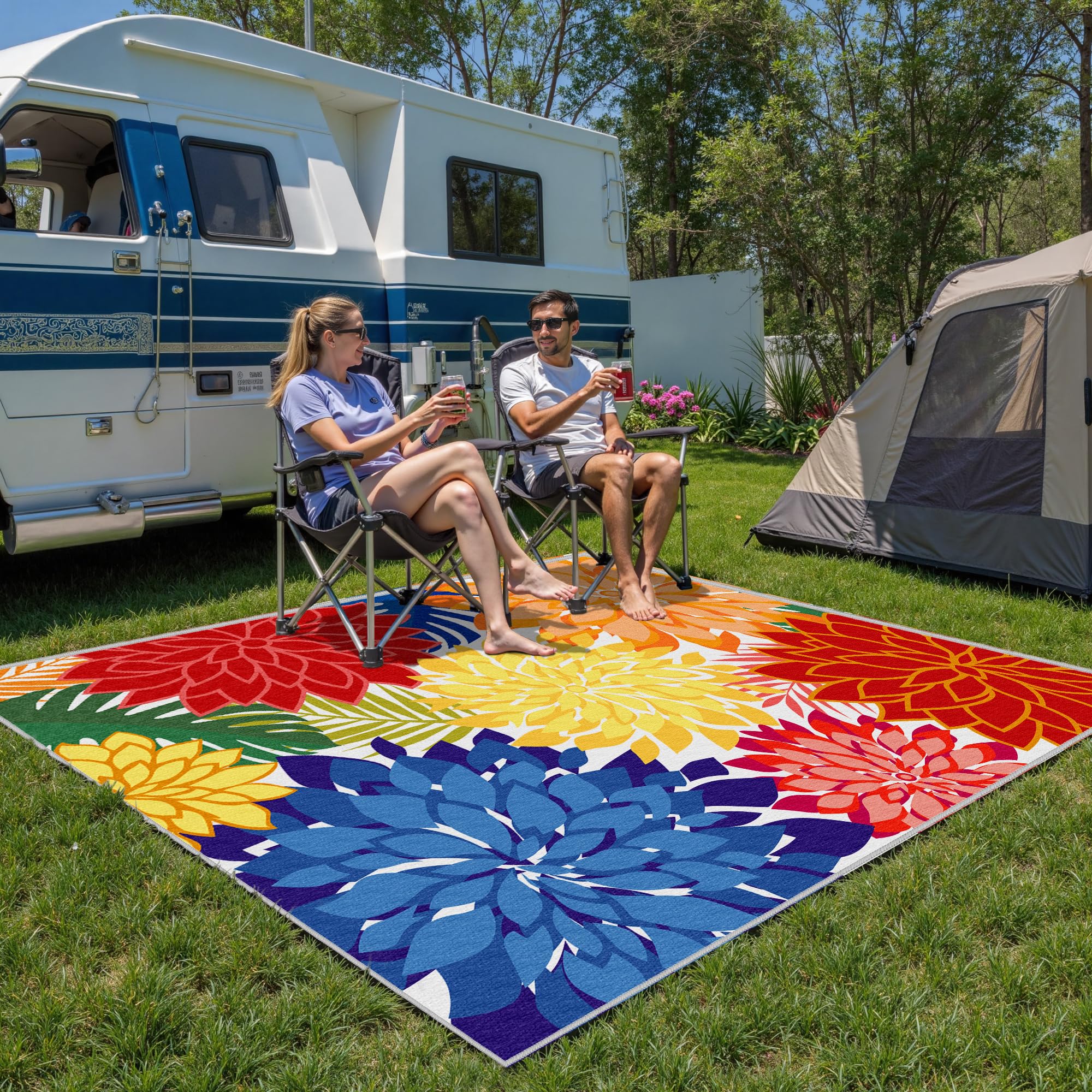 Arenarug Outdoor Rug 4x6 rolled up for storage