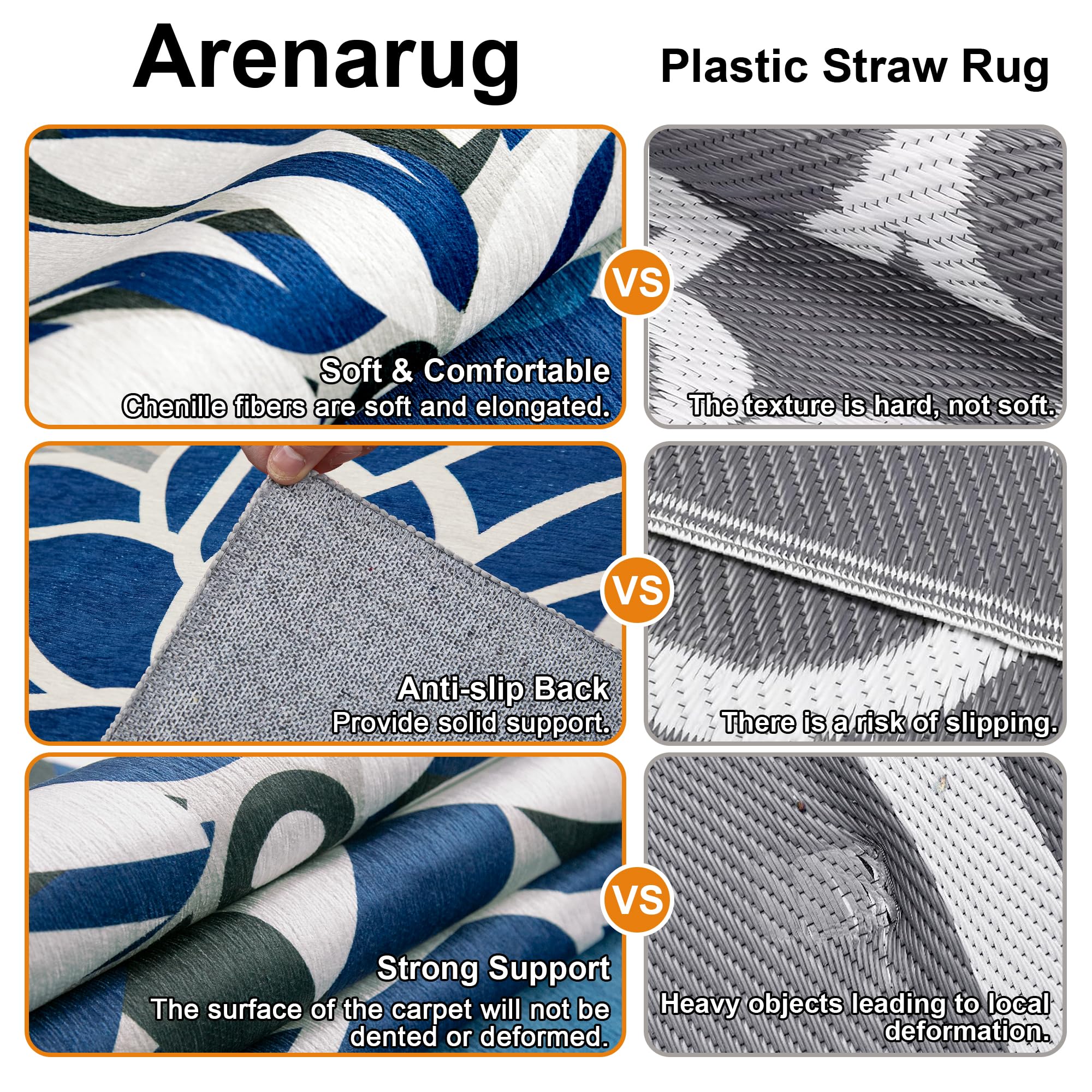 Arenarug Outdoor Rug 5x8 in garden setting