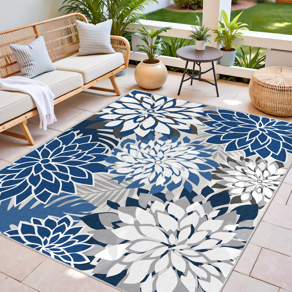 Arenarug Outdoor Rug 5x8 non-slip backing close-up