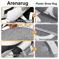 Arenarug Outdoor Rug 6' Round on patio