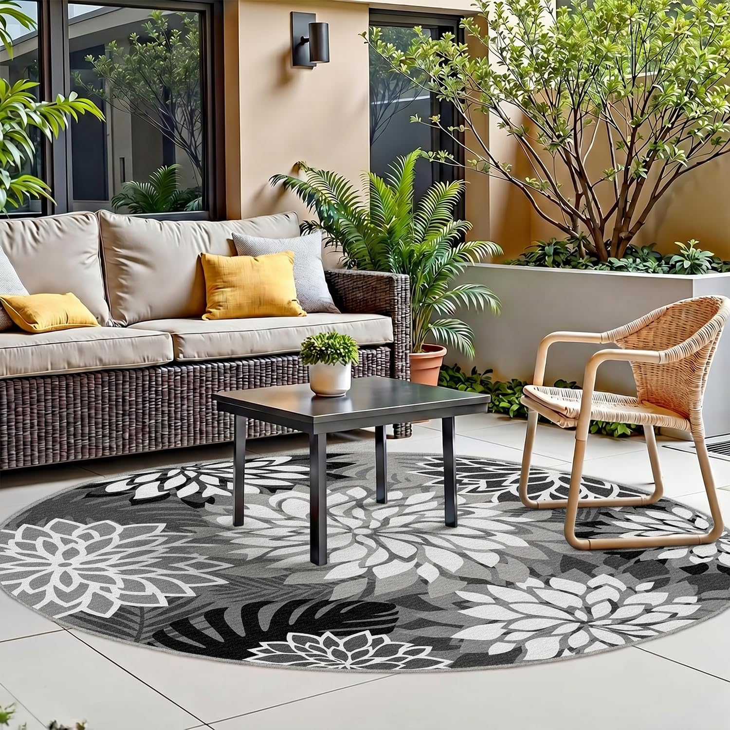 Arenarug Outdoor Rug 6' Round side view