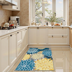 Arenarug Outdoor Rug on a patio setting with flowers