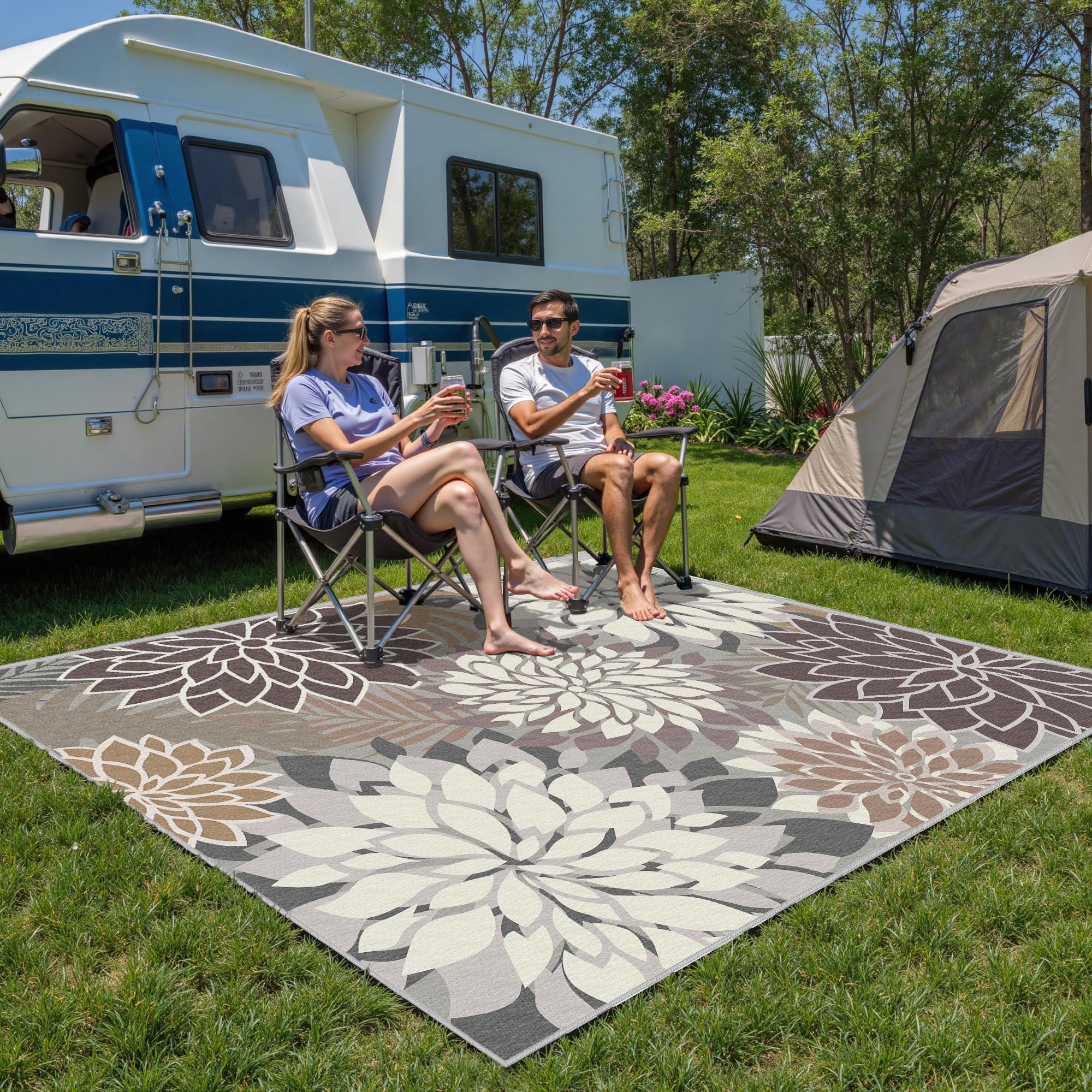 Arenarug outdoor rug rolled up for storage