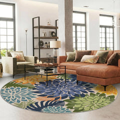 Arenarug Outdoor Rug side view with floral design