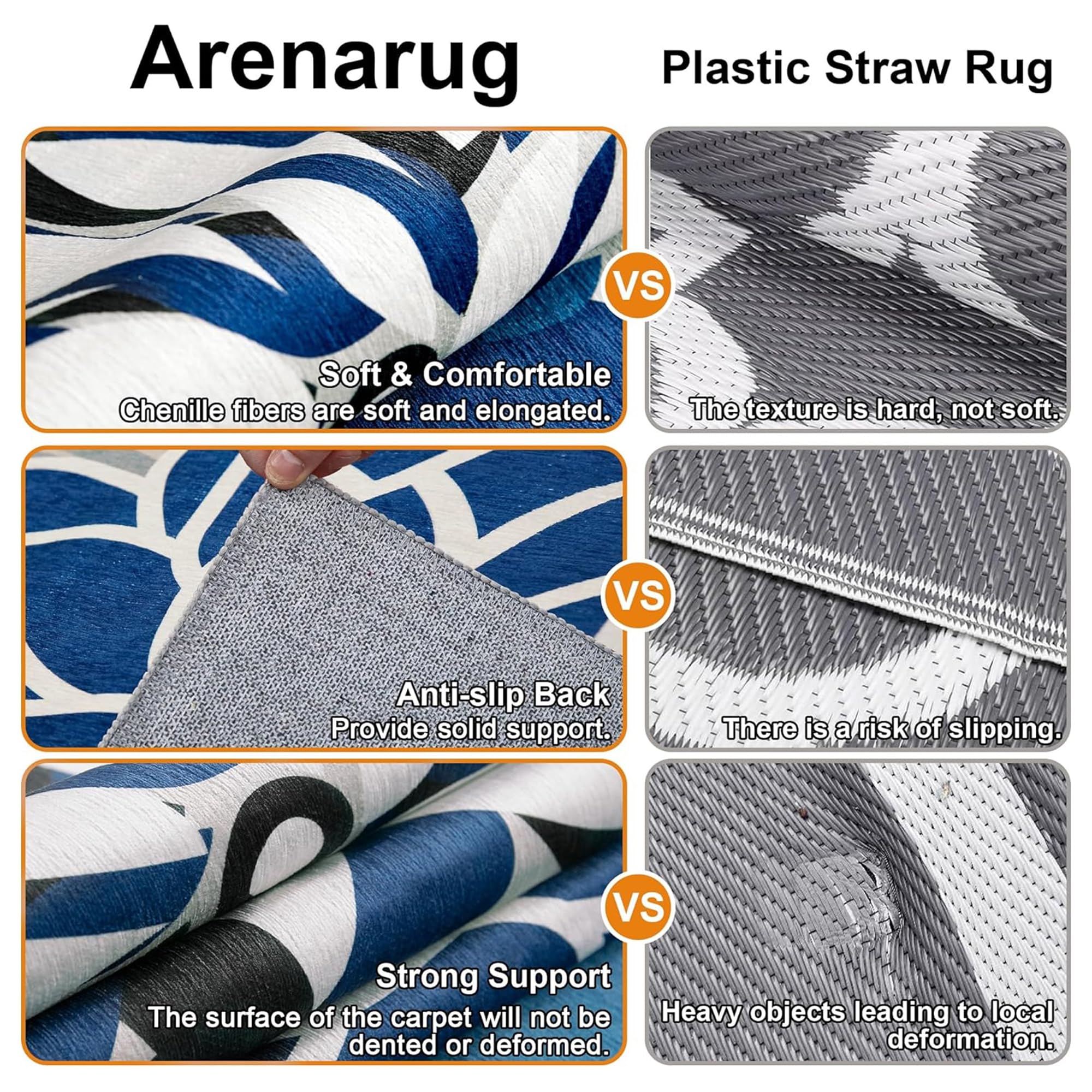 Arenarug outdoor rug with non-slip backing