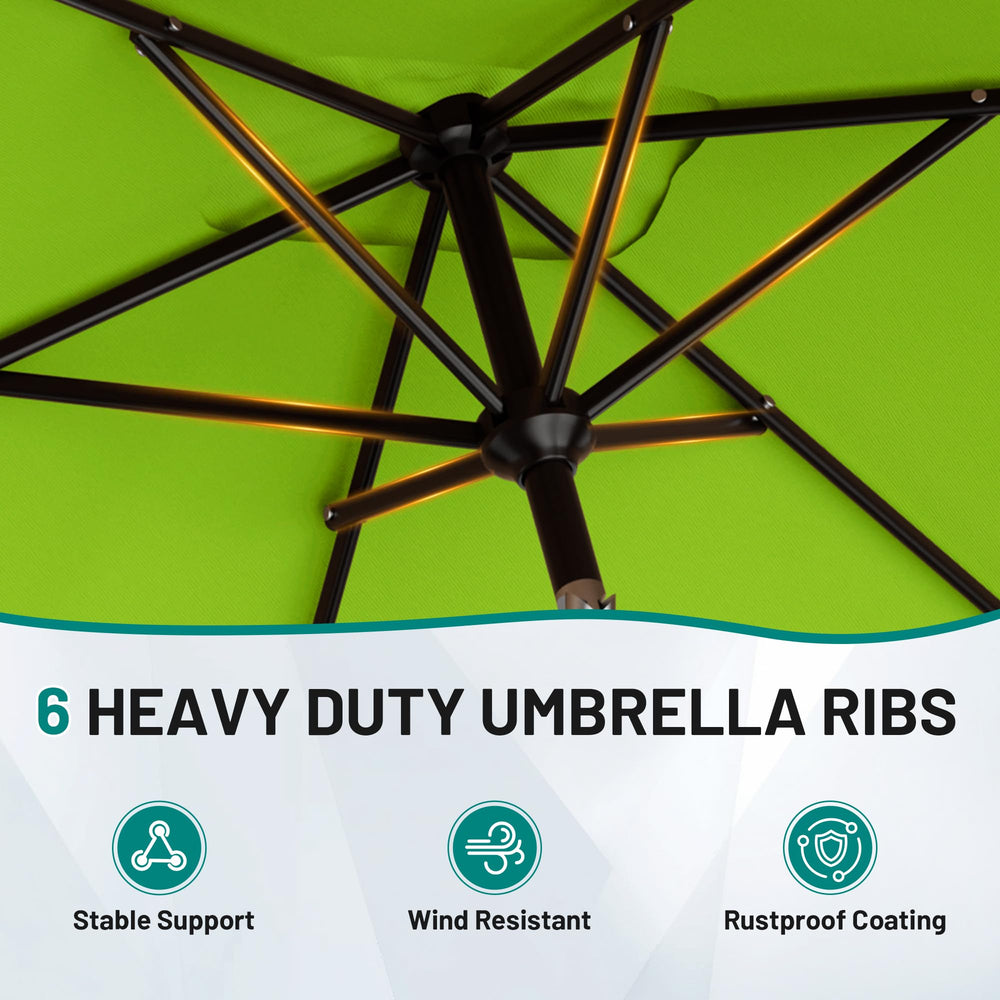 AreShark Umbrella set up with patio furniture