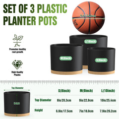 Areutxbis 8-inch plant pot in matte brown finish