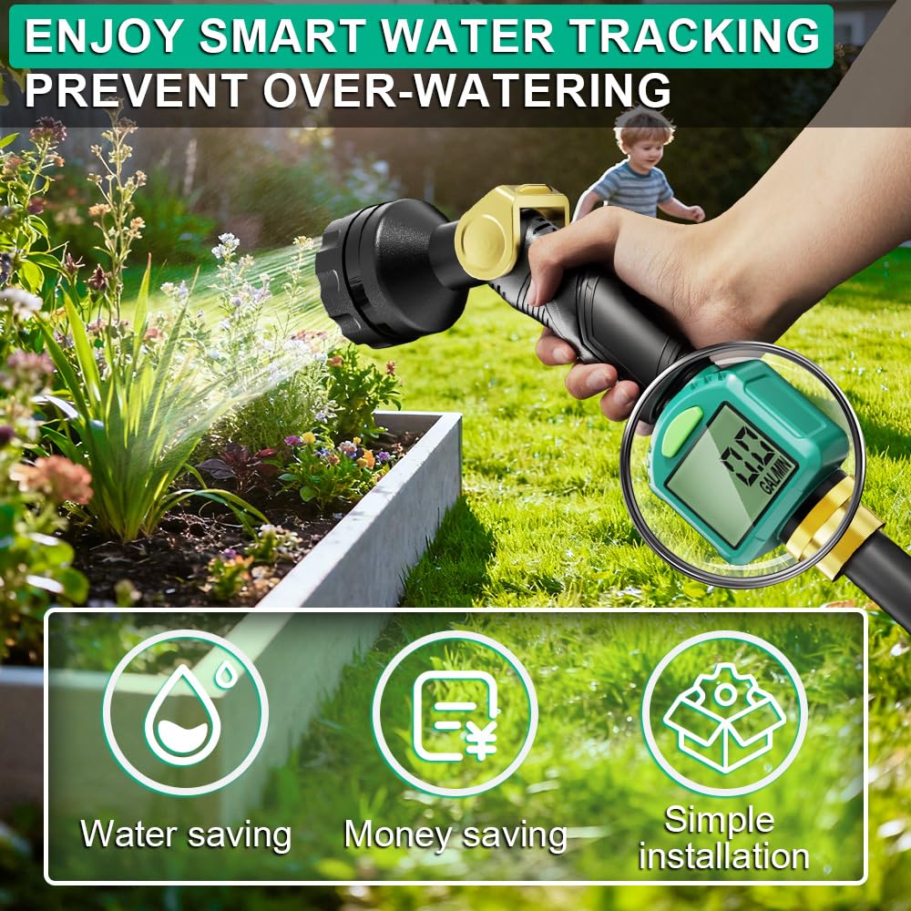 ARFSKY Water Flow Meter showing 180° flip screen